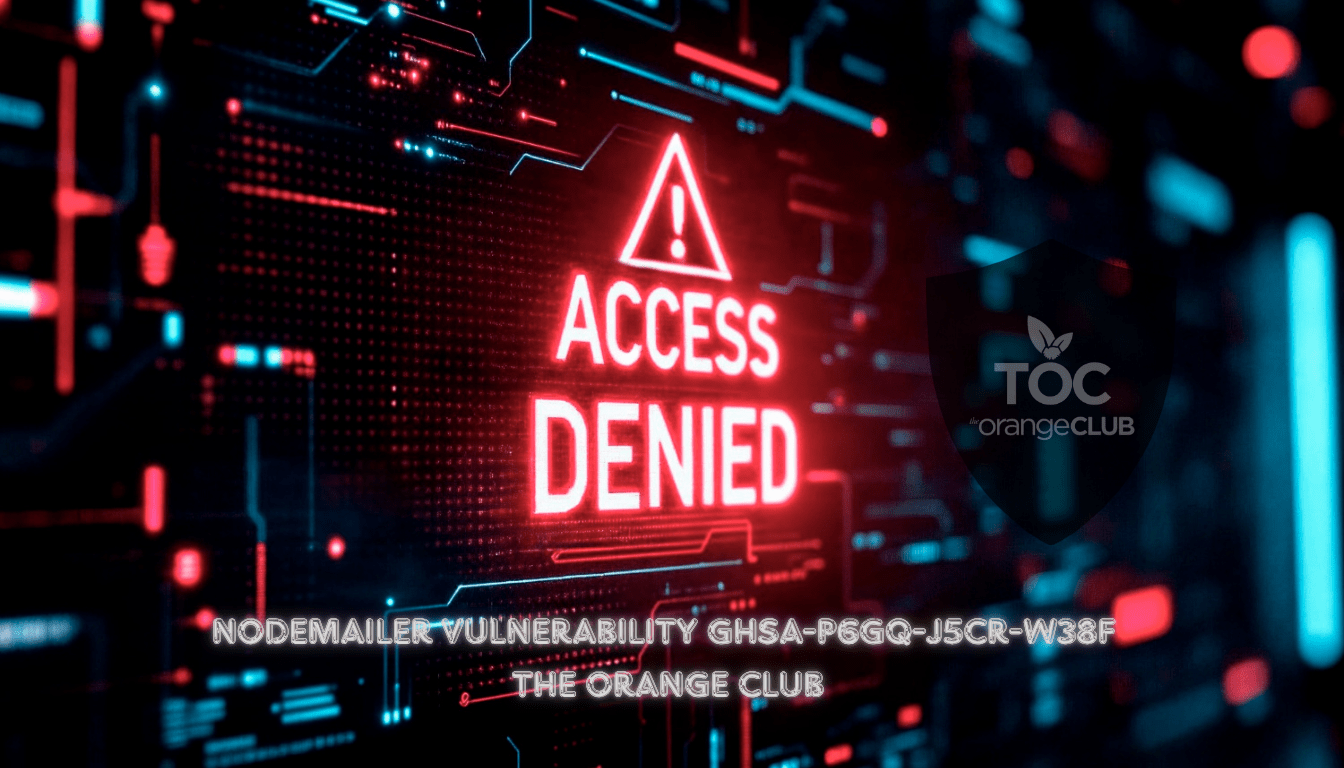 Nodemailer Vulnerability GHSA-p6gq-j5cr-w38f